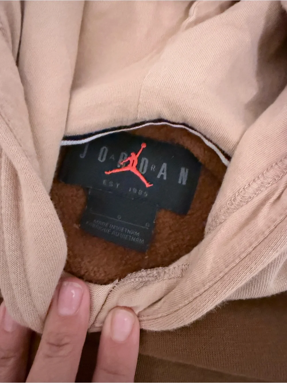 Jordan Two-Tone Brown & Tan Pullover Hoodie